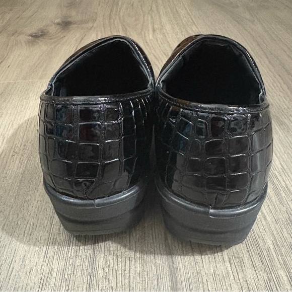 Judith Slip Resistant Mule Clogs Nurse Comfort Black Croc Patent Leather Sz 8.5 - Picture 3 of 10